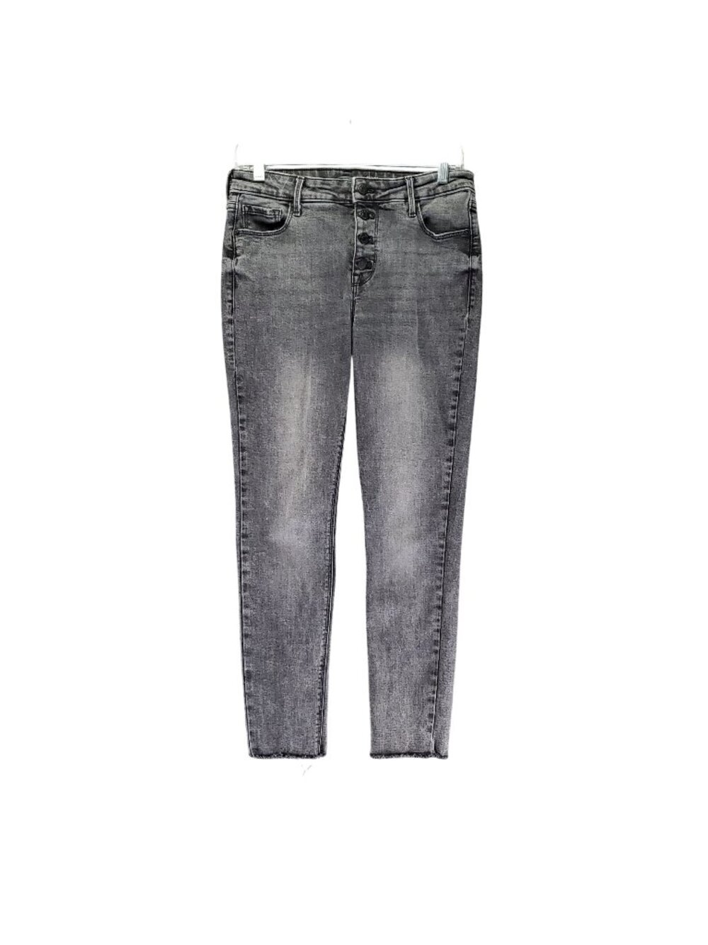 Old Navy Jeans Womens Size 6 Gray Rockstar Super Skinny Button Fly Stretch Denim